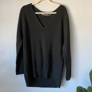Olive Athleta Merino V Neck Sweater